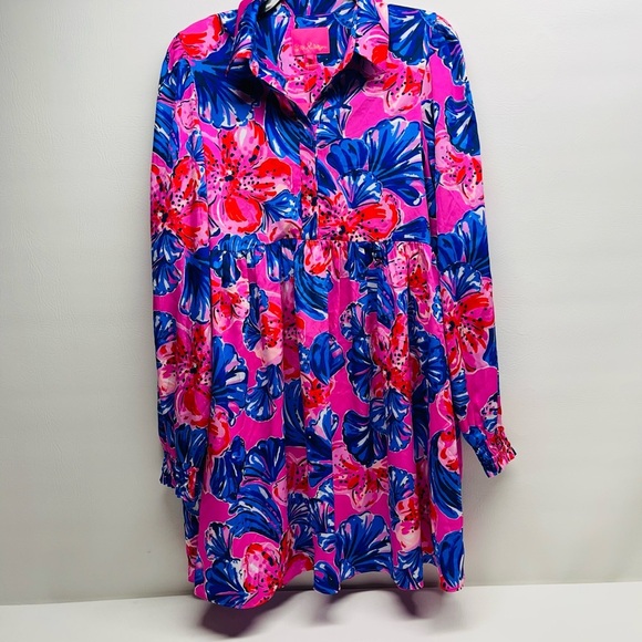 Lilly Pulitzer womens shirt Arlie mini dress size M NWT - Picture 3 of 10
